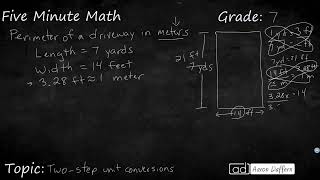 7th Grade Math Two-step Unit Conversions