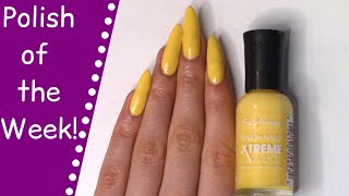👑Polish Of The Week!~ Sally Hansen Mellow Yellow 349 | The Polish Queen