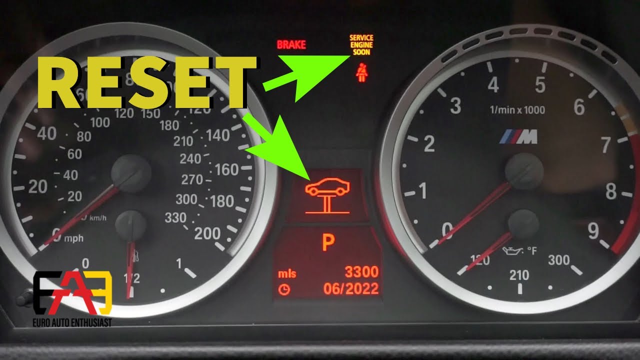 How to Reset BMW E92 M3 Service Light - Oil, Brakes, etc. - YouTube