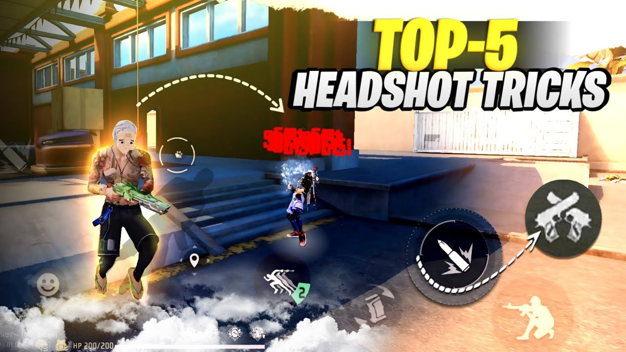 100% Real (SECRET) HEADSHOT TRICKS " 2024 " || TOP-5 HEADSHOT TRICK IN FREE FIRE 🔥