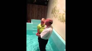 Zachary Barna gets baptized