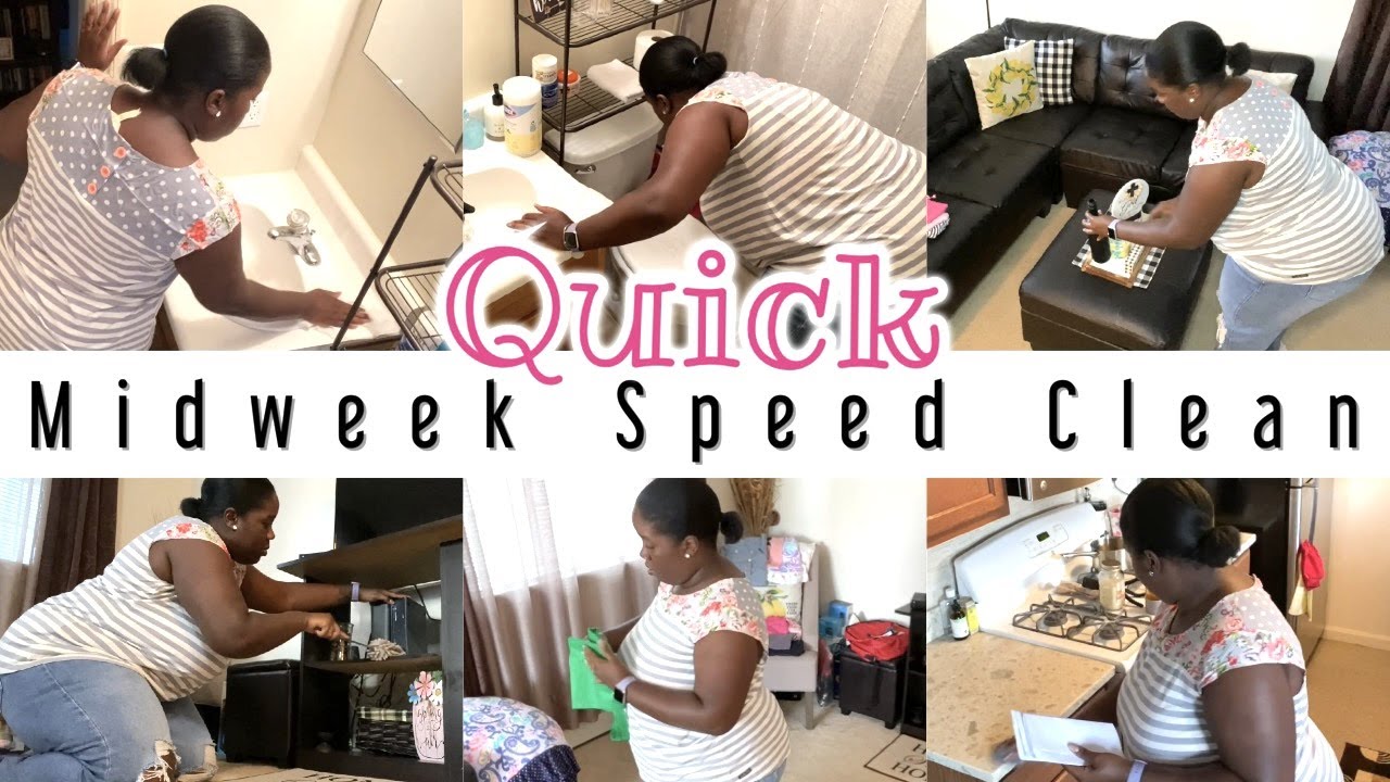 QUICK MIDWEEK SPEED CLEAN || SPEED CLEAN WITH ME || SHE SHE ROSE