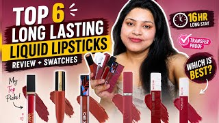 TOP 6 Long Lasting Liquid Lipsticks in India 💄| Transferproof + Smudgeproof Tested!