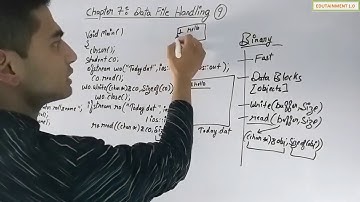 Class 12 Computer Science Chapter 7 Data File Handling (Video 9)