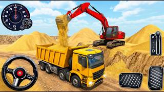 Real City Construction Work 🚧 Excavator Loading Dump Truck Gameplay Android