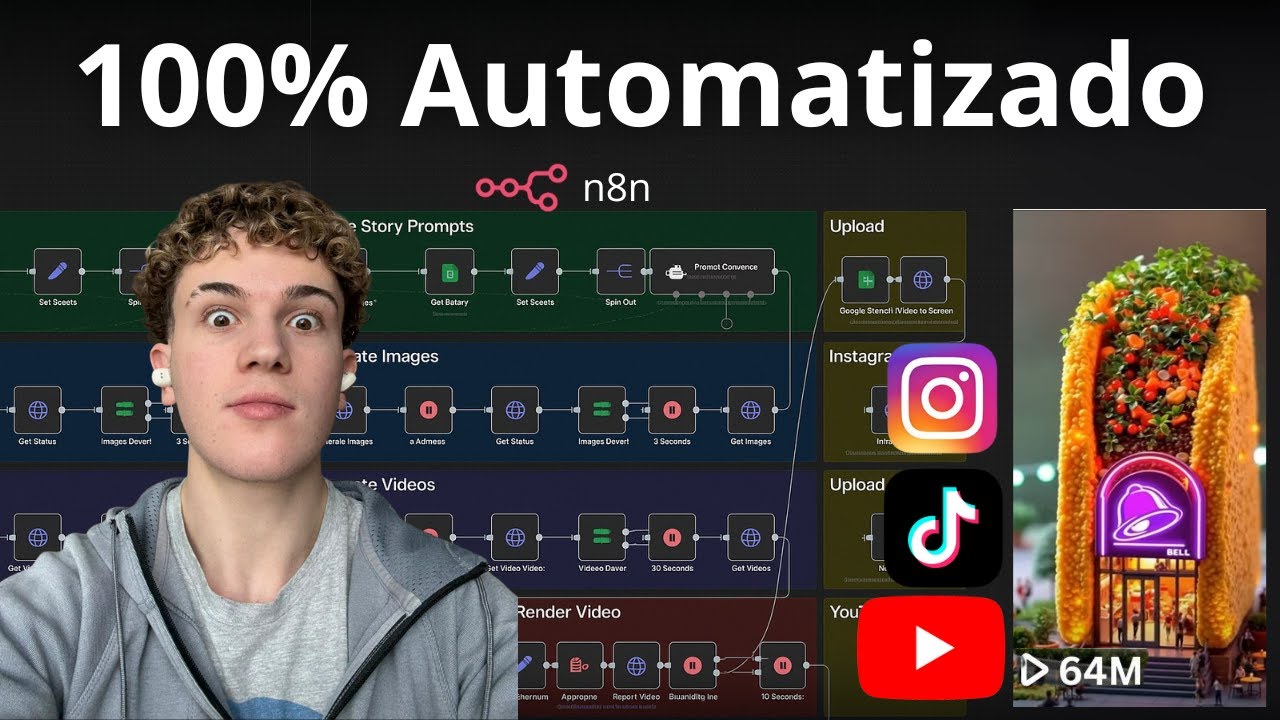 Automatiza videos virales 24/7 con IA (sin saber programar) - YouTube