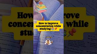 How to improve concentration #studyhacks #motivation #productivity #study