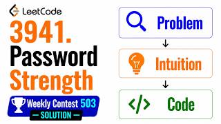 Password Strength | Leetcode weekly contest 503 | #3941