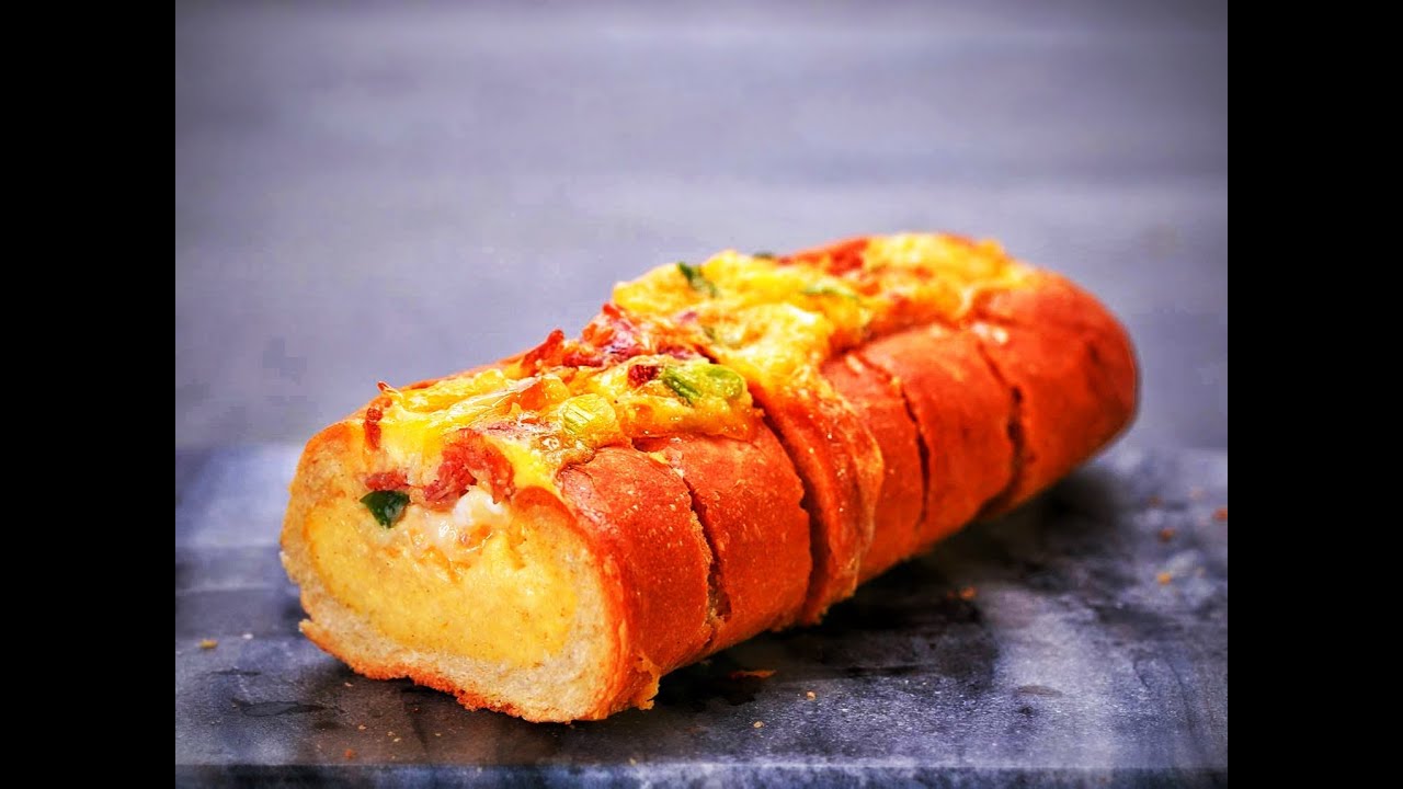 Bacon,Egg,and Cheese Breakfast Bread Boat