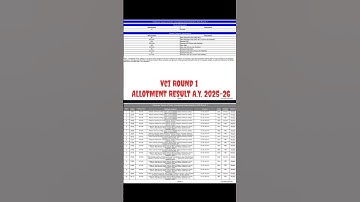 VCI ROUND 1 : ALLOTMENT RESULT A.Y. 2025-26