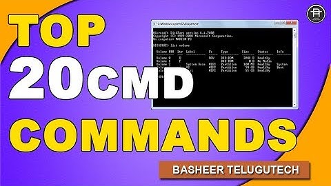 command prompt-top 20 commands in Telugu (2019) | windows tutorial
