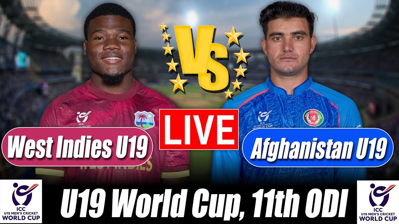 Afghanistan U19 vs West Indies U19 score | U19 World Cup score ODI Commentary & Analysis