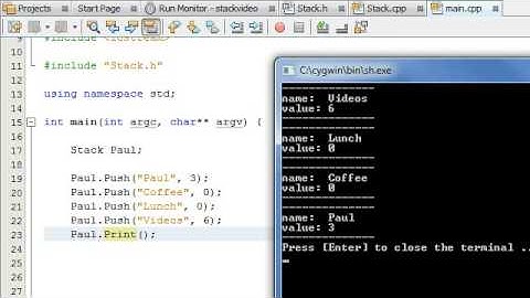 How to Create a Stack Class Project - ( Part 9 ) - Testing the Stack Class