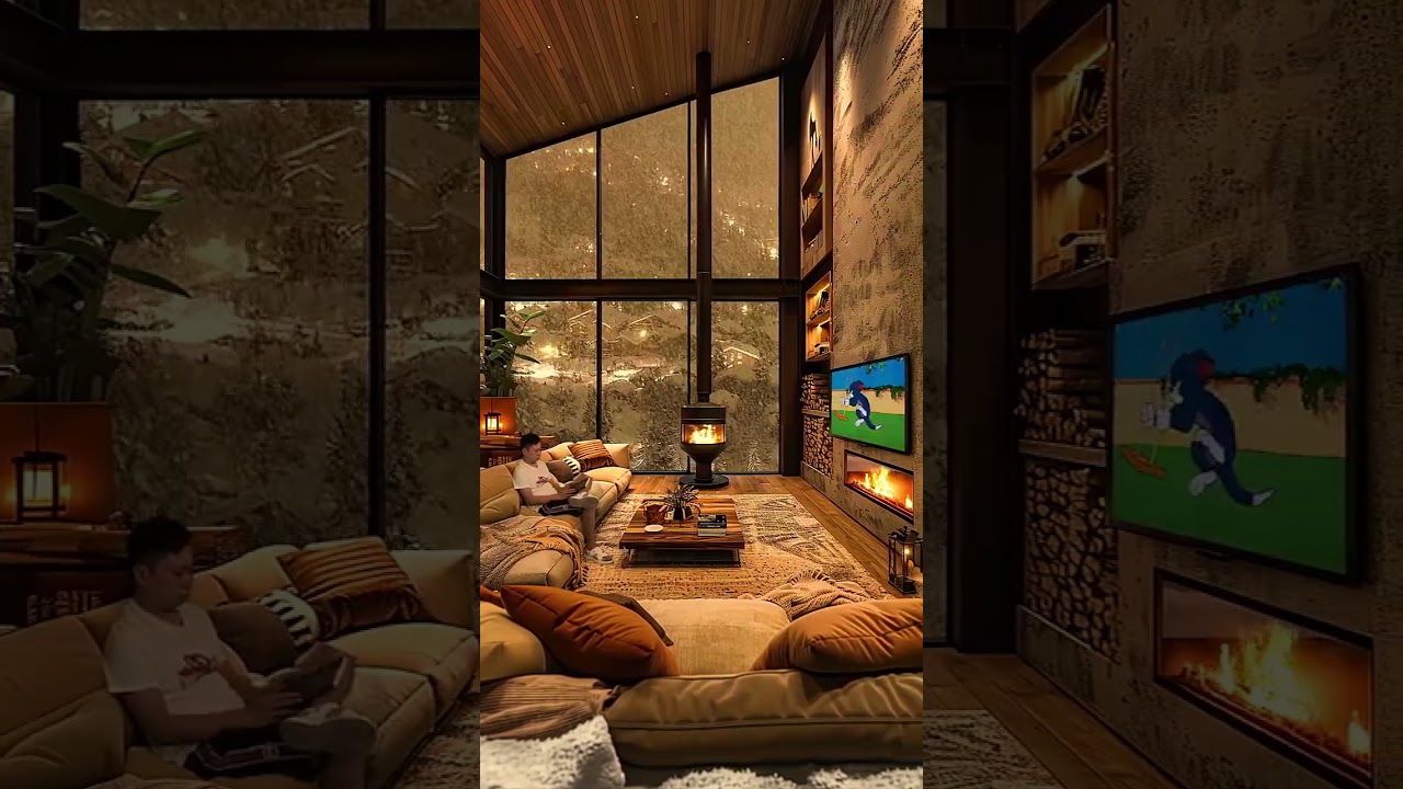 Winter Chill and Cozy Thrills: Cabin Life at Its Best.