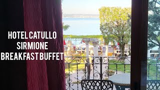 [2 mins] Sirmione - Hotel Catullo: View of Lake Garda from the Hotel and its Breakfast Buffet