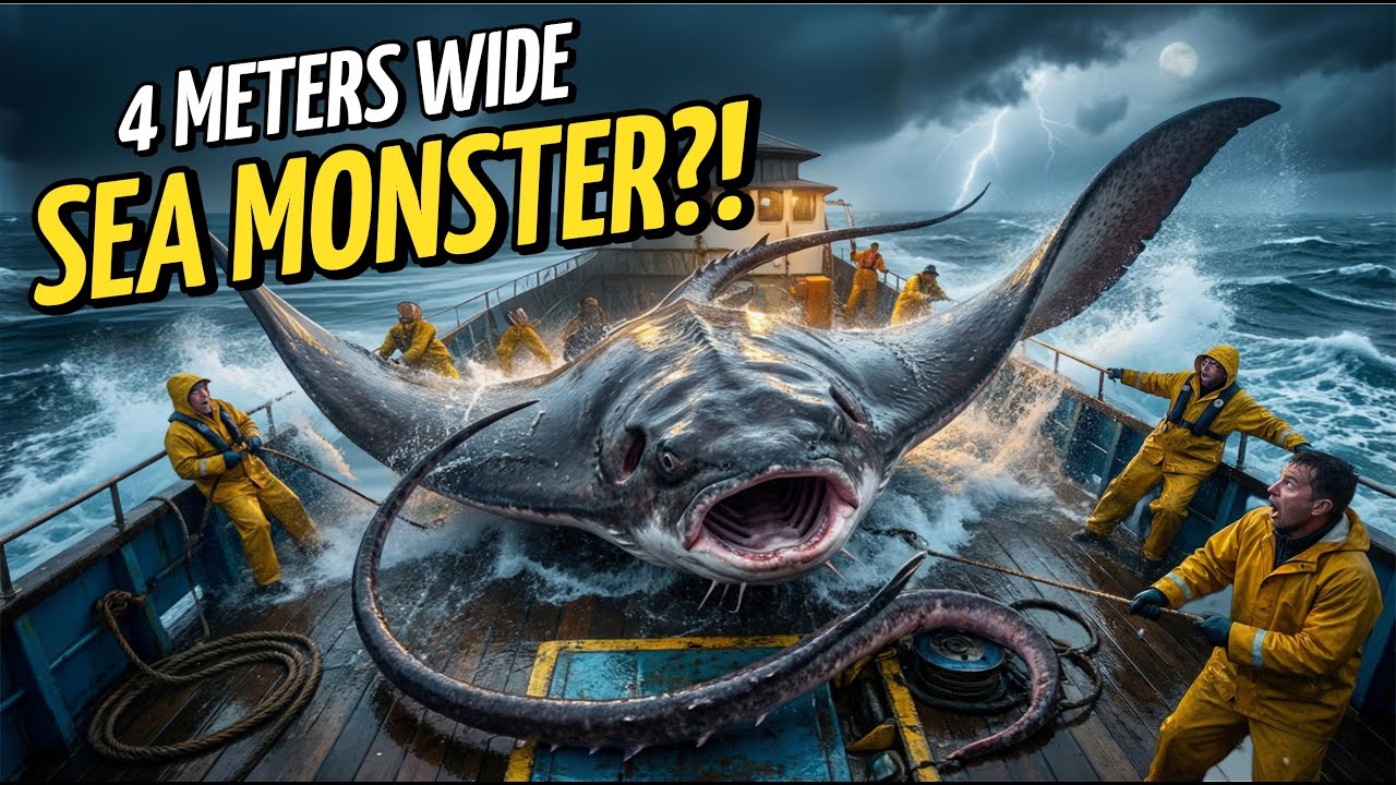 5000KG SEA MONSTER! Catching the GIANT Stingray That Measures OVER 4 METERS Wide