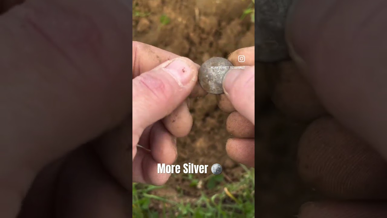 Unearthing old silver coins from the ground 🪏🏰🪙