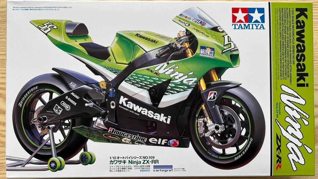 Tamiya 1:12 Kawasaki Ninja ZX-RR - Sections 01-12 (of 20) - YouTube
