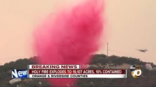 Holy Fire explodes to 19,107 acres, 10% contained