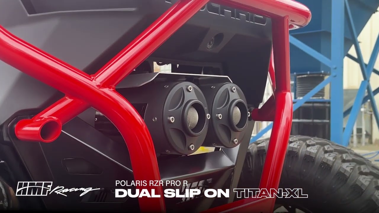 HMF Racing - Dual Slip-On - Titan-XL Exhaust - Polaris RZR Pro R