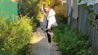 Gianmarco Lorenzi High Heels Walking With The Straps Down, High Heels Walking, Shoeplay