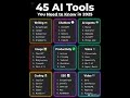 45 AI tools you NEED in 2025!