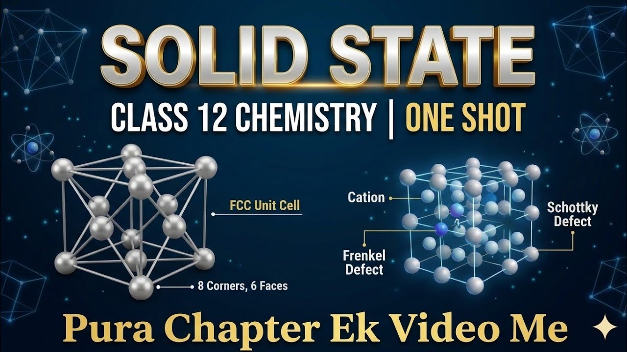 ​🧪 Class 12 Chemistry Chapter 1: Solid State | Complete NCERT Animation ⚛️ @PhysicsWallah @YouTube 