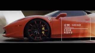 Satin Orange Ferrari 458 Italia - Lexani Forged Sport Series Wheels