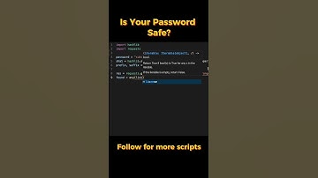 Check Your Password with Python🐍  #python #programming #cybersecurity #shorts #infosec #password