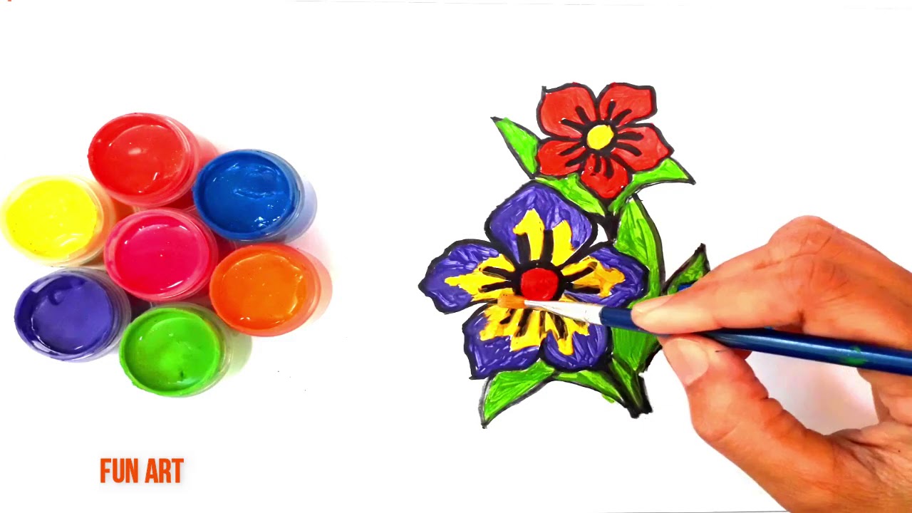  Glitter  Flowers coloring and drawing for all Glitter  