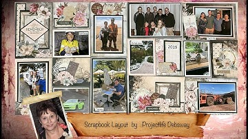 Scrapbook - Projectlife layout  tutorial video – how to make a 12x12  double layout