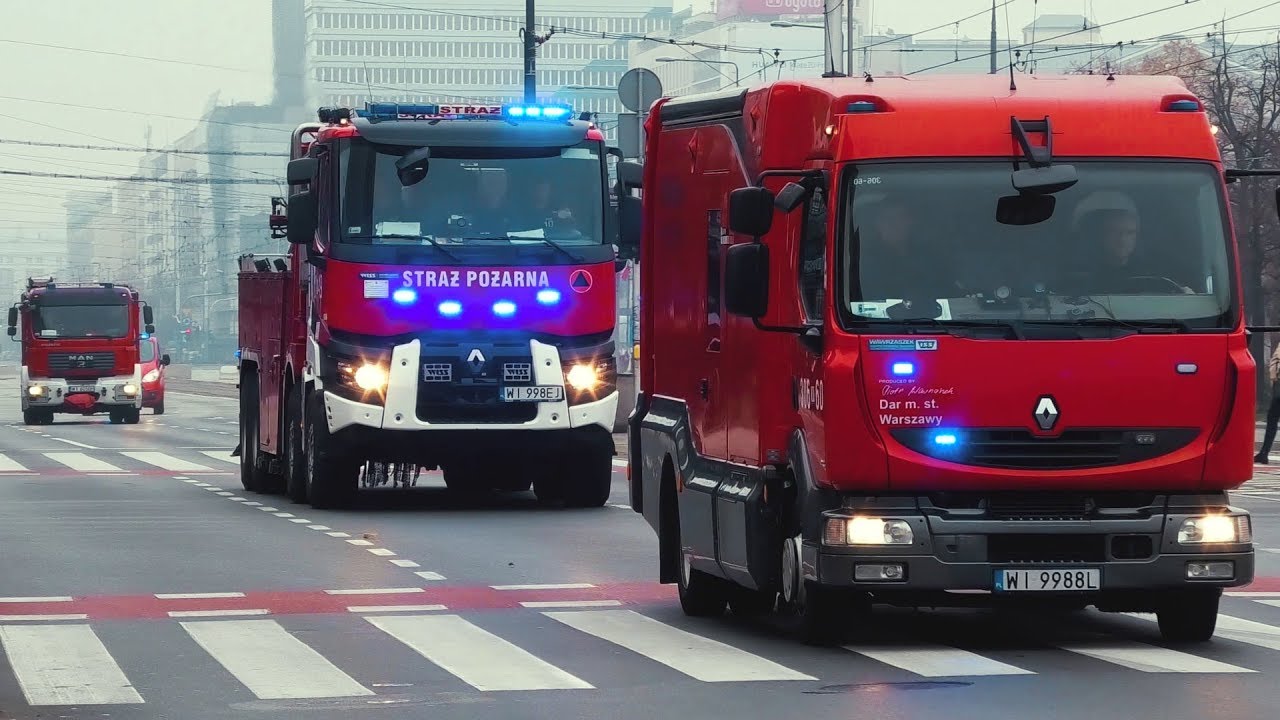 RARE - HAZMAT, Heavy Rescue, Engine and Support Truck responding together in Warsaw