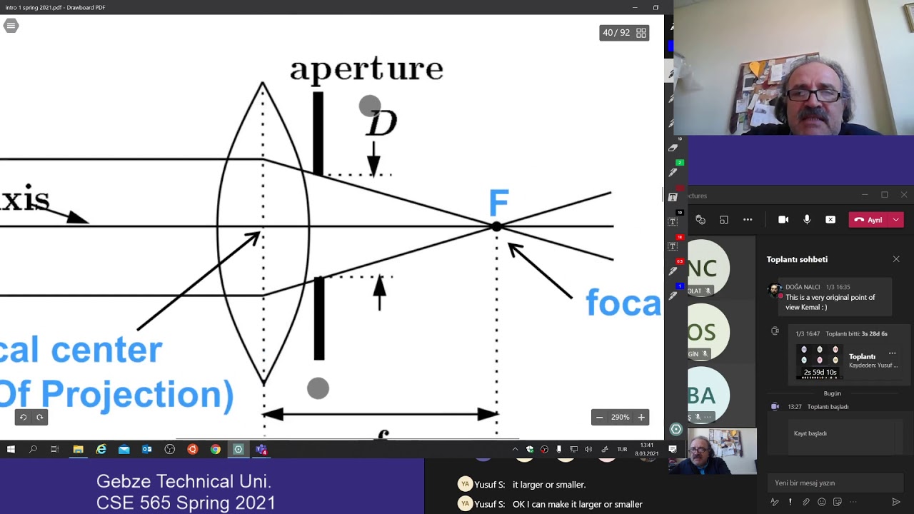 CSE 565 spring 2021 03 08 Camera geometry, human eye, homogenous coordinates, homography