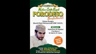 MALAM CINTA RASUL PORODESO BERSHOLAWAT Bersana Habib Reza Al-Haddad dari Surabaya
