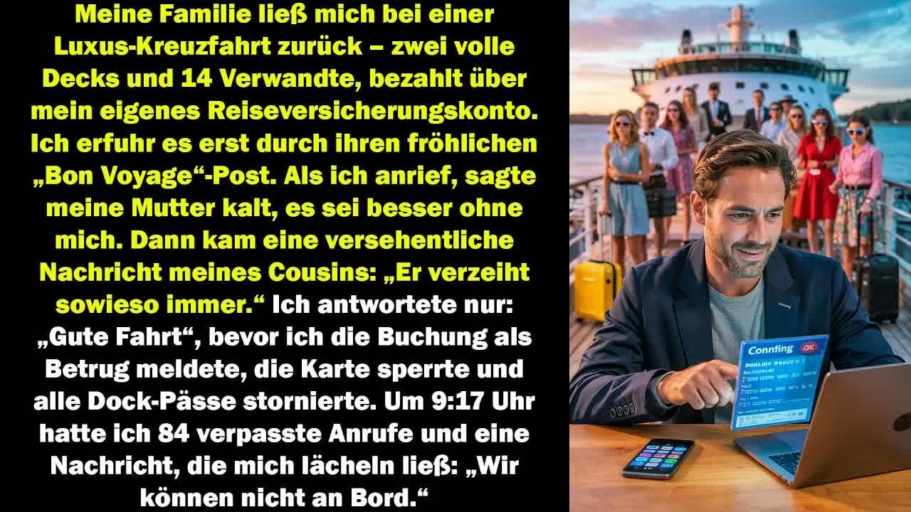 Familie stach ohne mich zur Kreuzfahrt in See doch bald kam die Nachricht： Wir können nicht an B