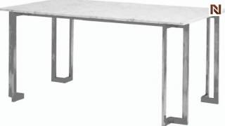 VIG Furniture A;X Grand 79 in. TV Stand Lucia Dining Table Marble Black HGTA117 by Nuevo by Nuevo Living