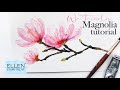 EASY Loose Magnolia Watercolor Tutorial for Beginners