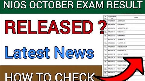 NIOS October Exam Results Latest News Today. #nios #niosnews #niosresult2022