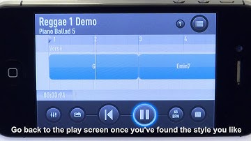 7: How to hear your track in different musical styles in SessionBand