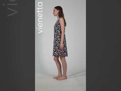 Купить Хлопковая туника на широких бретельках VIENETTA 4092120231 в Украина в Lingerie.ua - Одяг для дому та відпочинку, Видео 2