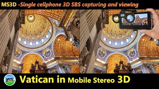 Vatican City in 3D SBS (captured by single cellphone using MS3D ChaCha app with MS3D glasses)