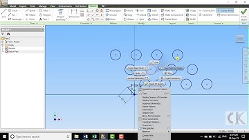Inventor - Lệnh sao chép theo hàng và cột trong sketch-RECTANGULAR PATTERM