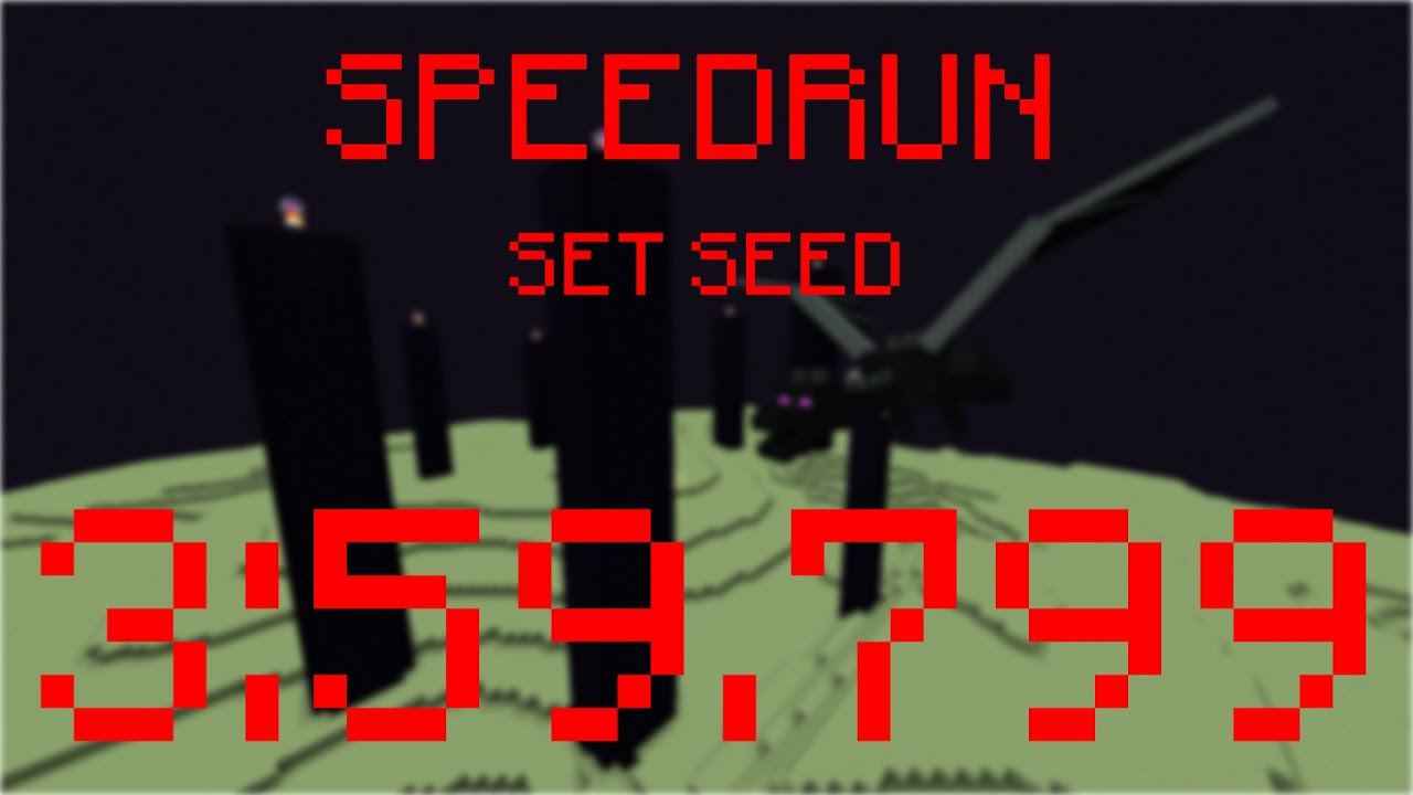 Minecraft Speedrun | Set Seed Any% Glitchless 1.9+ 3:59.799 - YouTube