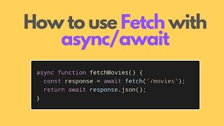 How to fetch data from an API in JavaScript | Fetch API | async/await methods