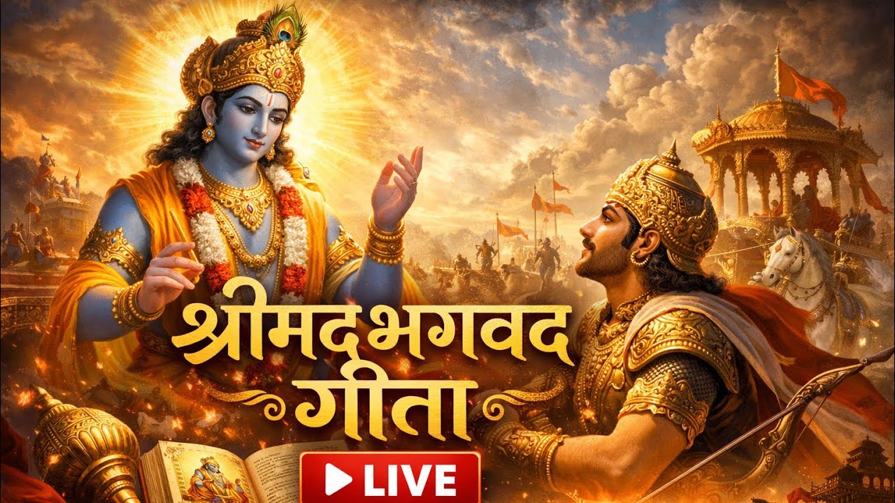 आज का पावन पाठ | श्रीमद्भगवद्गीता LIVE | सुनने मात्र से मिलेगा मन को शांति 🙏