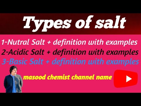 Types of salt . in poshto language - YouTube