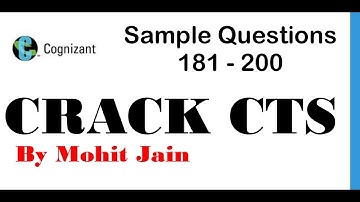 COGNIZANT APTITUDE QUESTIONS and ANSWERS - Vol2.7 Q. No. 181 - 200 - By Mohit Jain
