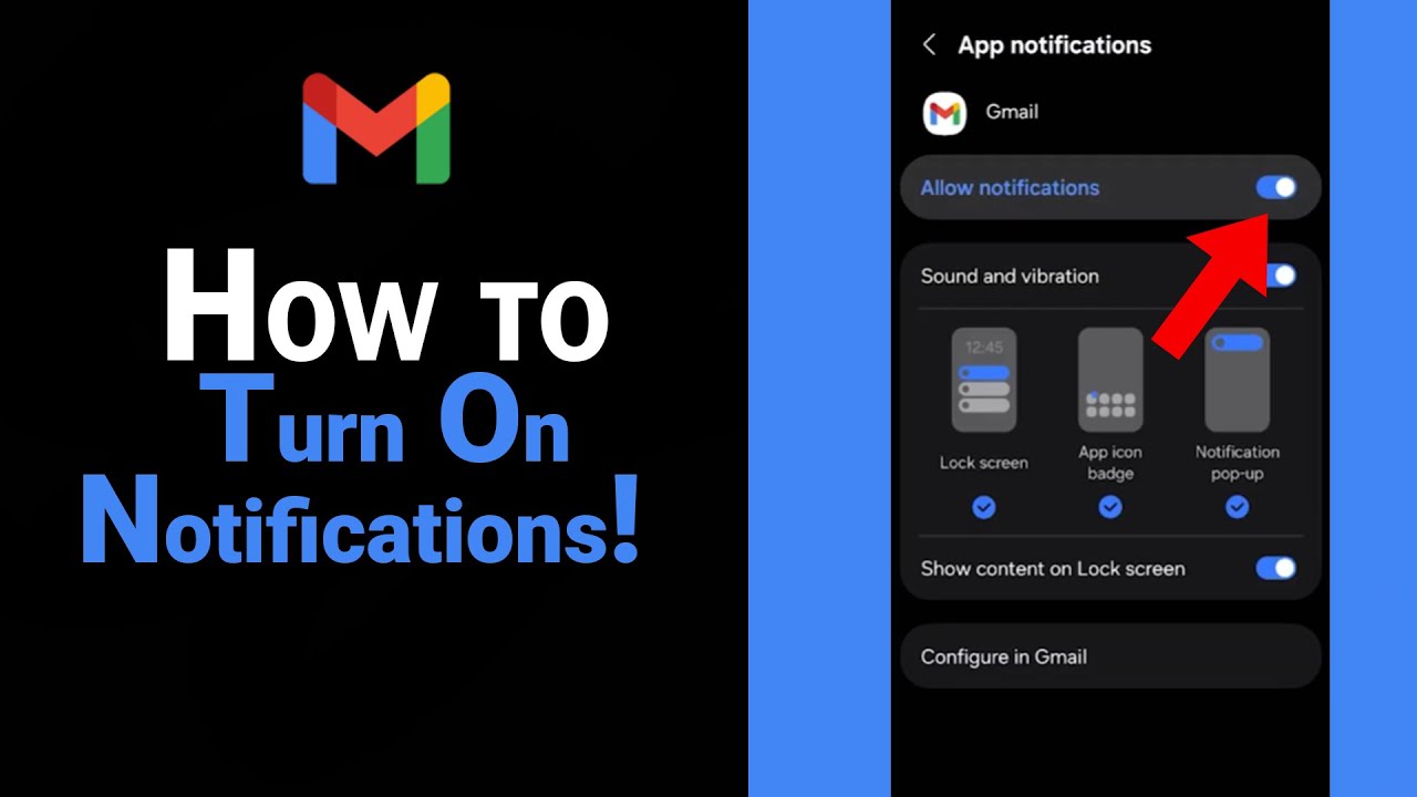 How to Turn On Notifications on Gmail [NEW] - YouTube