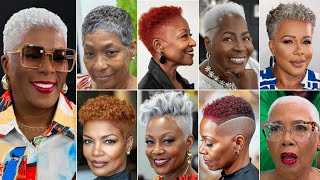 100+ Stunning Short Haircuts for Older Women in 2026|Pixie-Bob For Older Black Women Over 50|Bixie