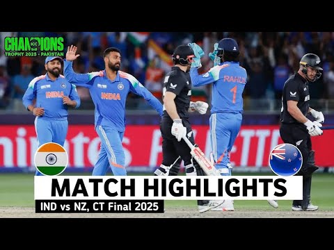 India vs New Zealand Champion Trophy 2025 Match Highlights | India vs ...